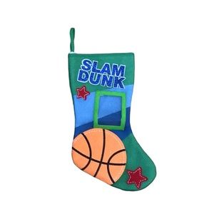 Slam Dunk Basketball Photo Holiday Christmas Stocking